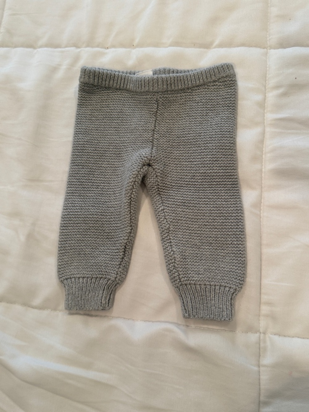 GAP Baby Knit cozy cotton Pants - Light Gray 0-3 mo